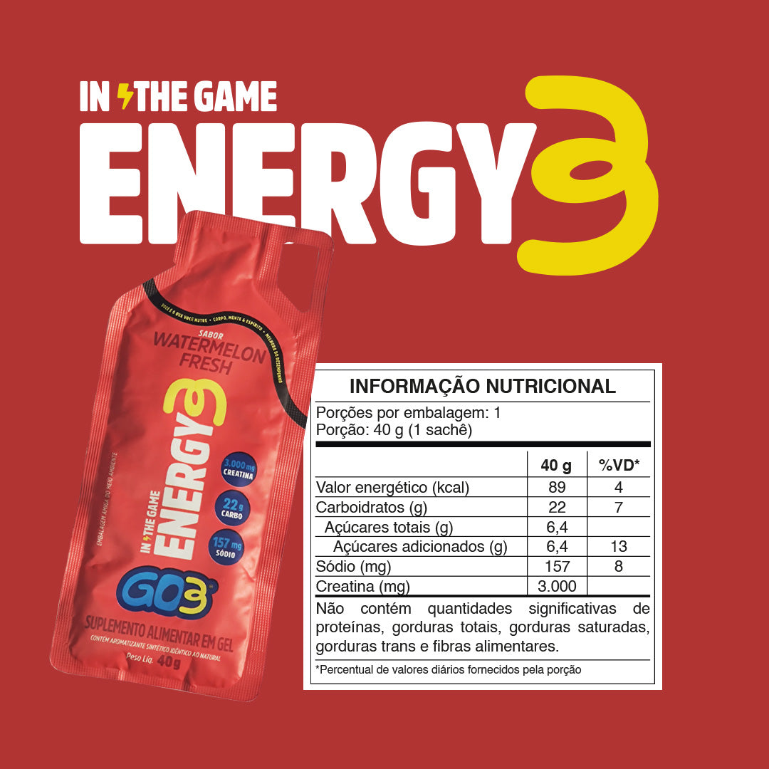 CARBOGEL ENERGY GO3 - WATERMELON FRESH - DISPLAY 5 UNIDADES