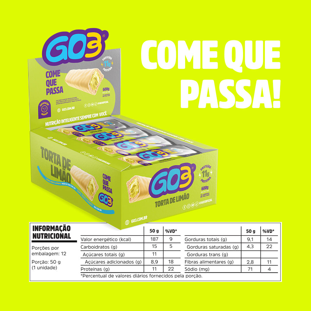 BARRA PROTEICA 50G GO3 - 12 UNIDADES