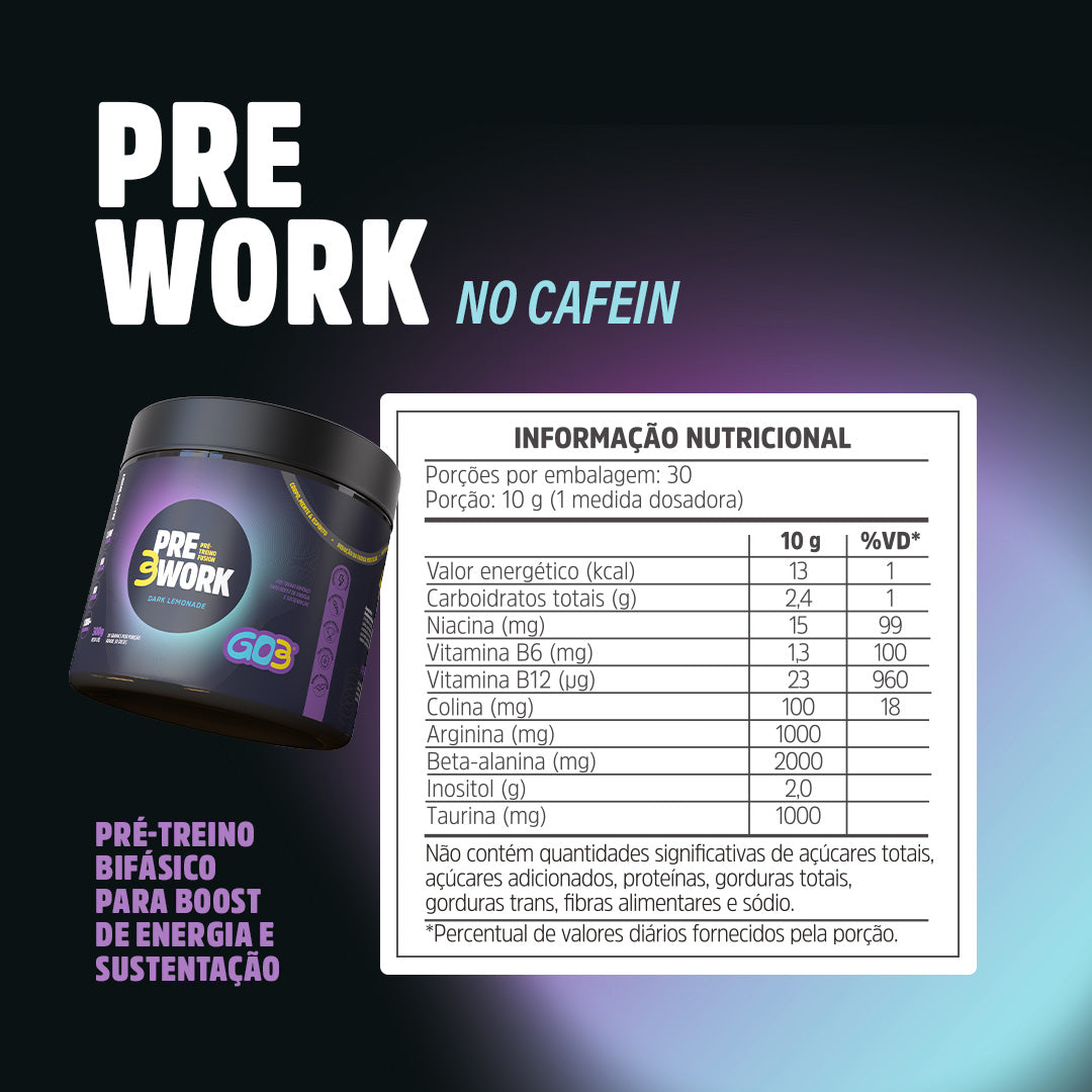 PRE3WORK GO3 (No cafein)