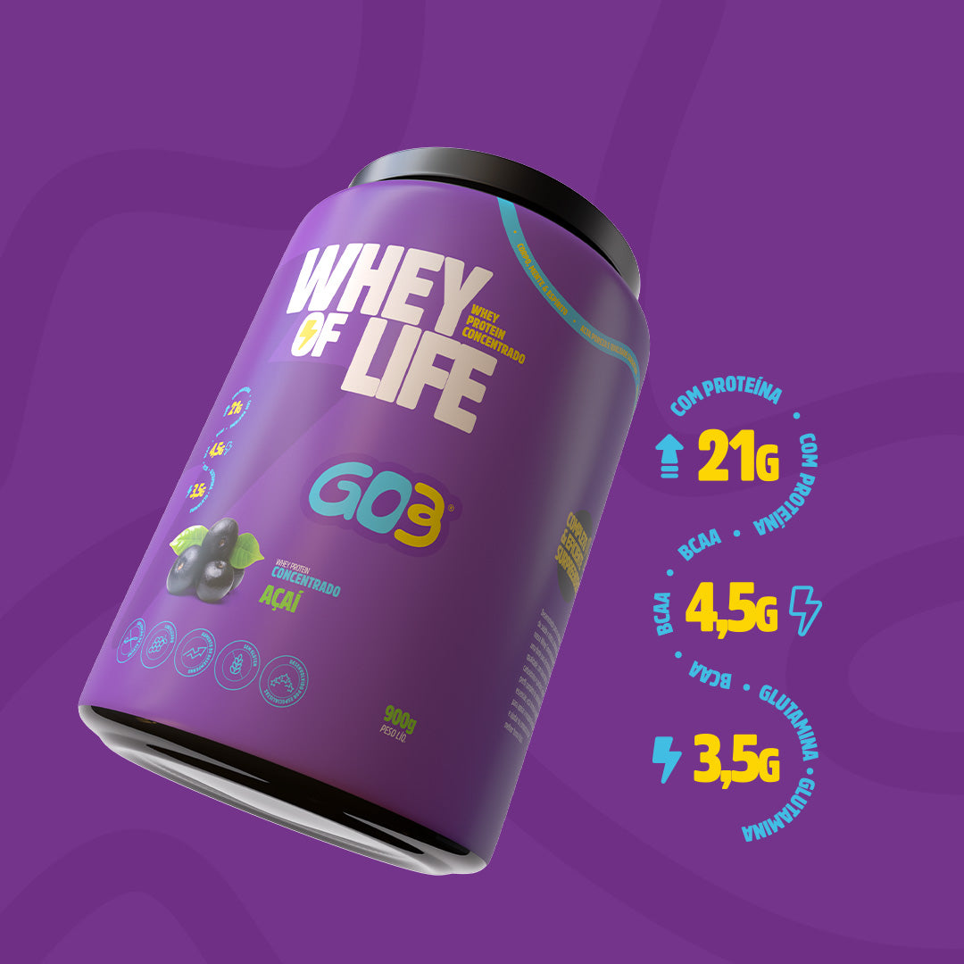WHEY PROTEIN CONCENTRADO GO3 - 900 g