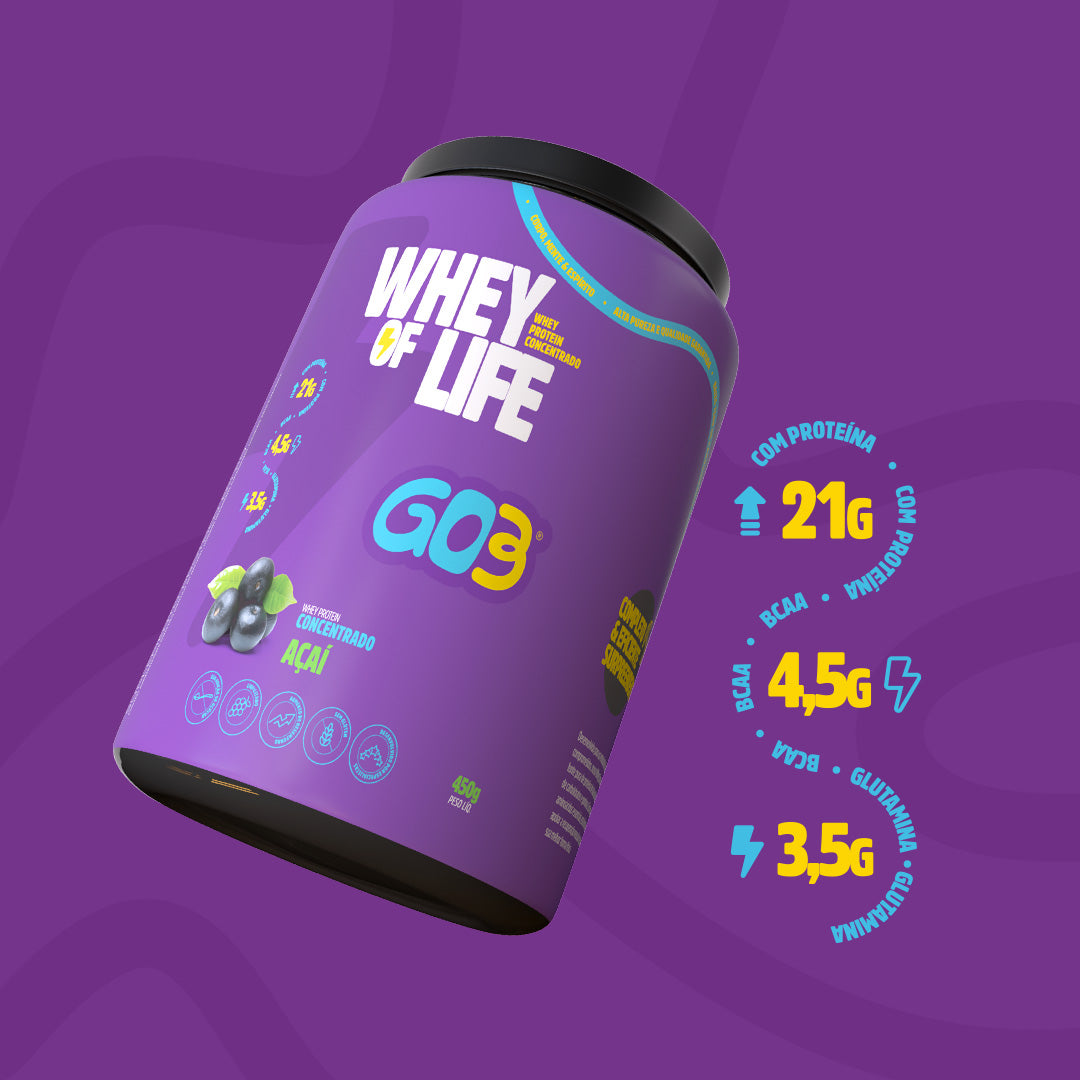 WHEY PROTEIN CONCENTRADO GO3 - 450 g