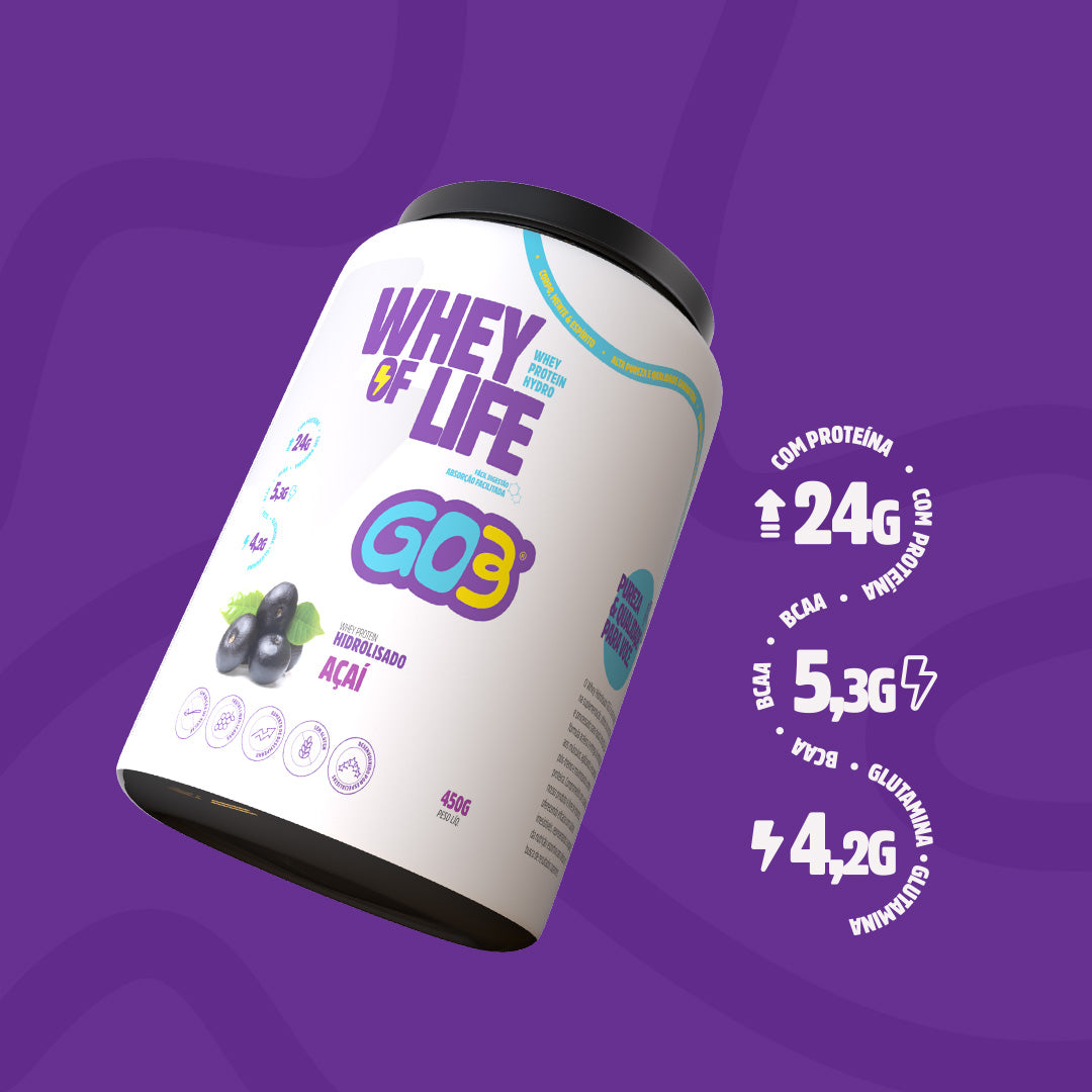 WHEY PROTEIN HIDROLISADO GO3 - 450G
