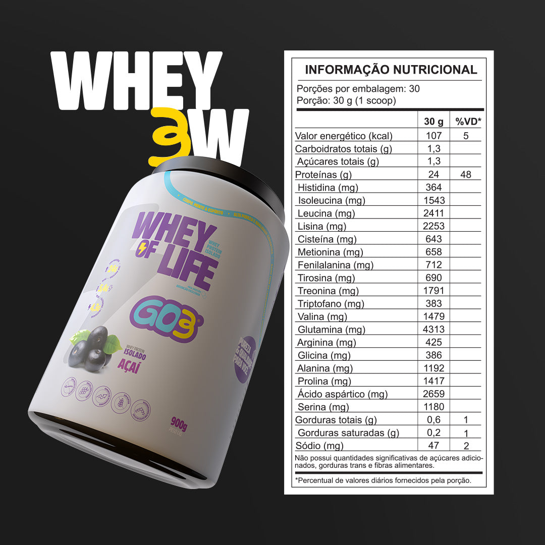 WHEY PROTEIN ISOLADO GO3 - 900 g