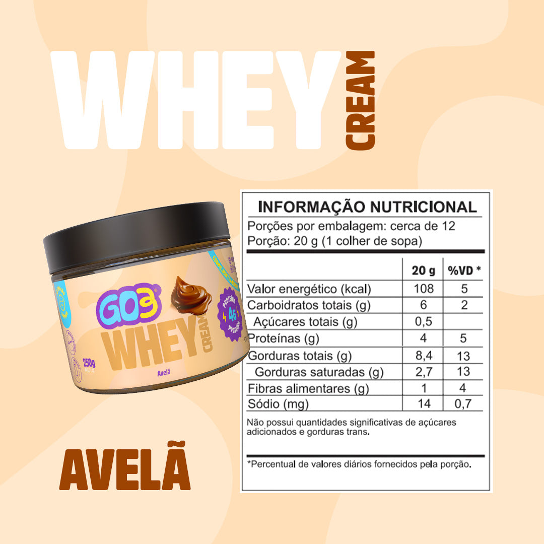 WHEY CREAM PROTEICO GO3 - 250 G