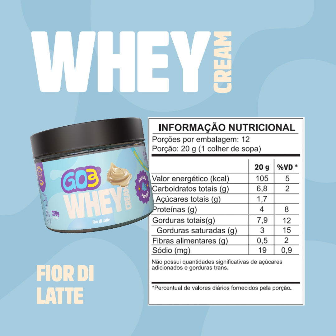 WHEY CREAM PROTEICO GO3 - 250 G