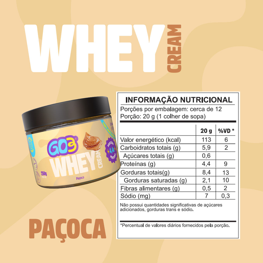 WHEY CREAM PROTEICO GO3 - 250 G