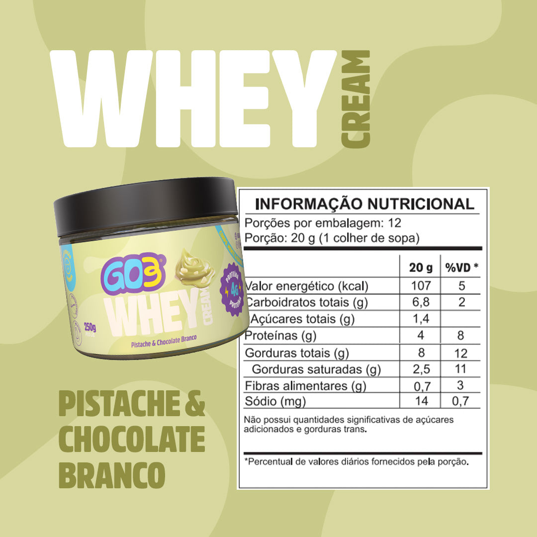 WHEY CREAM PROTEICO GO3 - 250 G