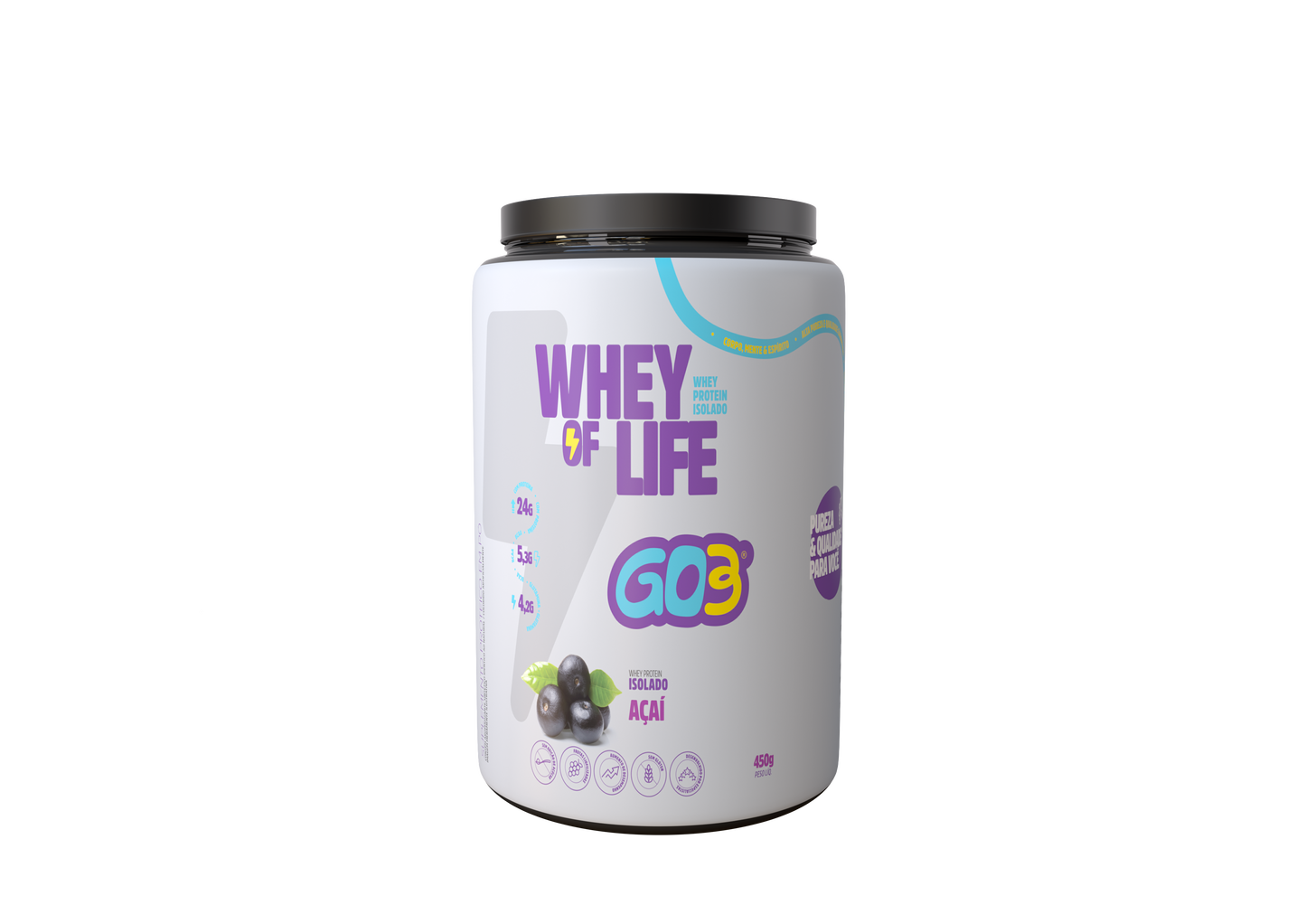 WHEY PROTEIN ISOLADO GO3 - 450 G