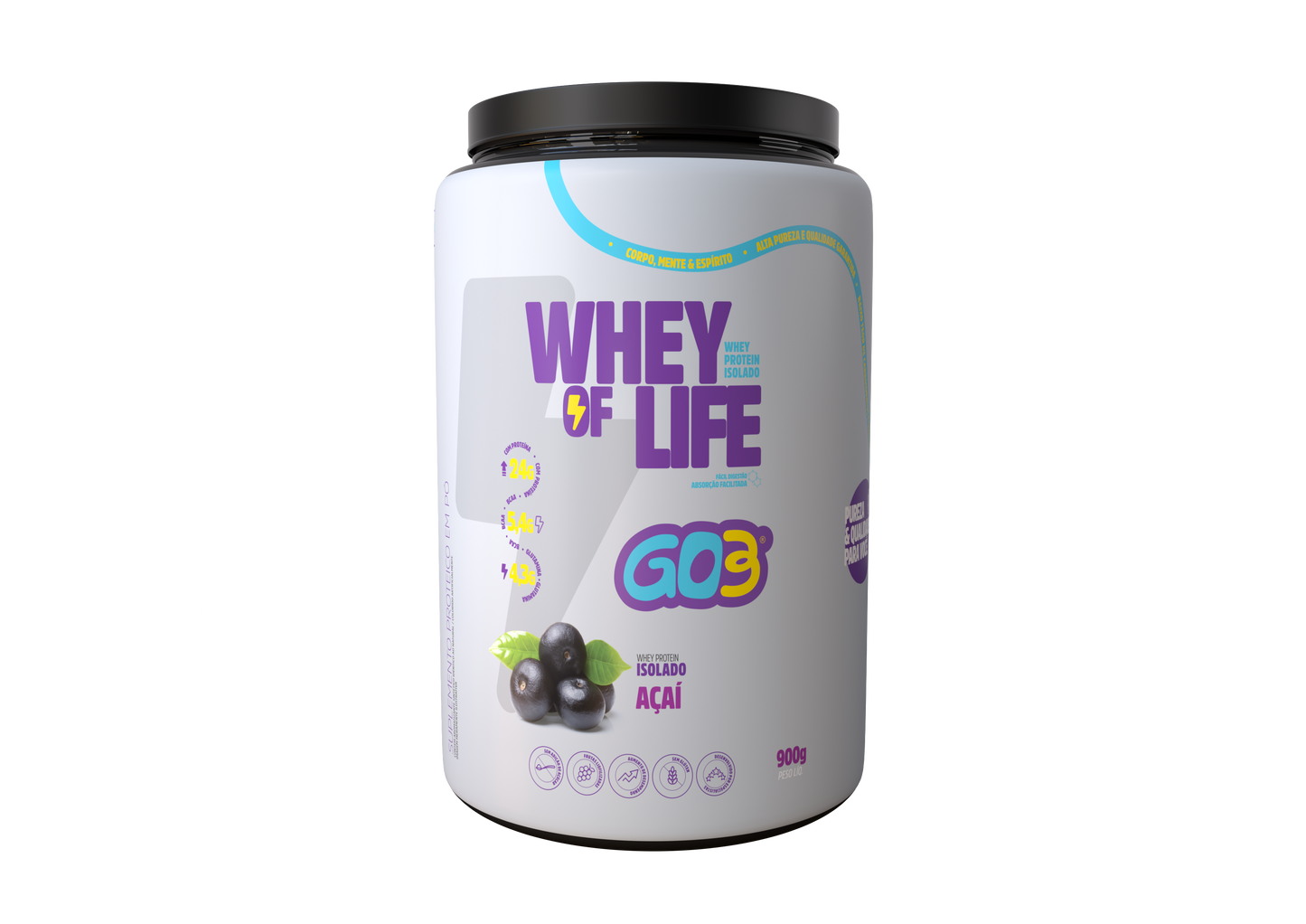 WHEY PROTEIN ISOLADO GO3 - 900 g