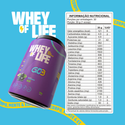 WHEY PROTEIN CONCENTRADO GO3  - 900 g